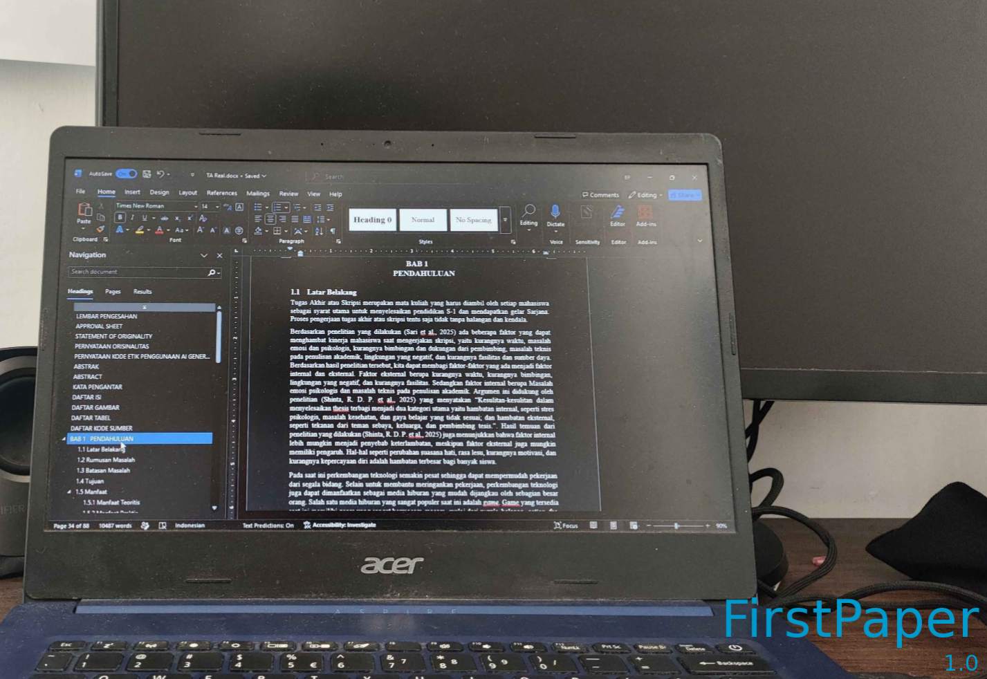 First Paper - Visual Novel Simulasi Skripsi Mahasiswa